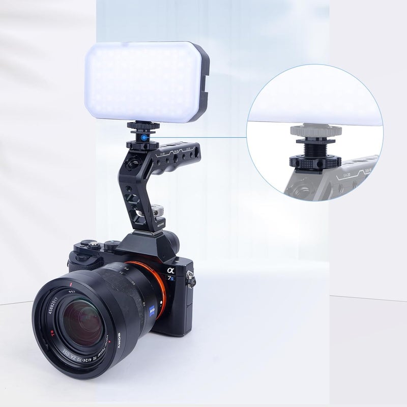 Mechrig Cold Shoe Adapter with Dual 1/4 & 3/8 Screw Mount – Aluminum Alloy Camera Mount for Tripod, Microphone, LED Light, DSLR – Anti-Scratch Quick Release (62049) - Image 2